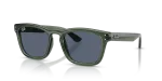 แว่นกันแดด Rayban RB2238-689887 Transparent Green Dark Grey แว่นกันแดด Rayban RB2238-689887 มุมเฉียง สีเขียวโปร่งใส สำหรับทุกเพศ