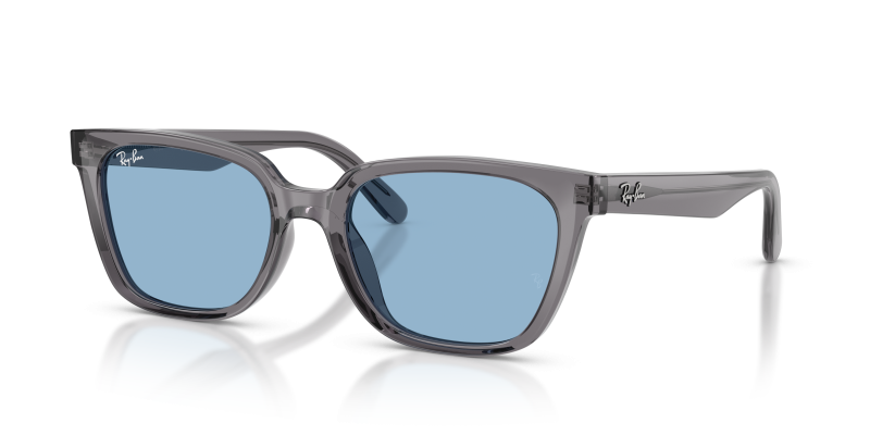 Rayban RB2243D 139972 แว่นกันแดดสีเทาโปร่งใสเลนส์ฟ้าอ่อน สำหรับทุกเพศ