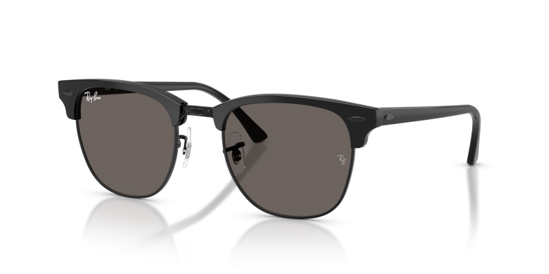 แว่นกันแดด Rayban Clubmaster Low Bridge Fit RB3016F-1464B1 Black on Black Dark Grey Rayban Clubmaster RB3016F-1464B1 แว่นกันแดดสีดำพื้นดำเลนส์เทาเข้ม ทุกเพศ