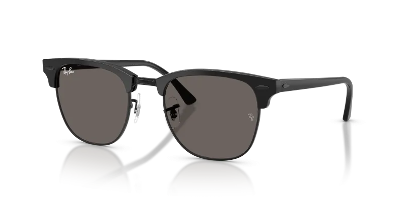 Rayban Clubmaster RB3016F-1464B1 แว่นกันแดดสีดำพื้นดำเลนส์เทาเข้ม ทุกเพศ