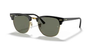Rayban RB3016F 901/58 แว่นกันแดดสีดำล้วน Low Bridge Fit เลนส์ G-15 โพลาไรซ์เขียว ยูนิเซ็กซ์