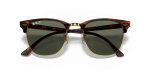 แว่นกันแดด Rayban Clubmaster Low Bridge Fit RB3016F-990/58 Red Havana G-15 Green Polarized Rayban RB3016F 990/58 close-up ด้านหน้า