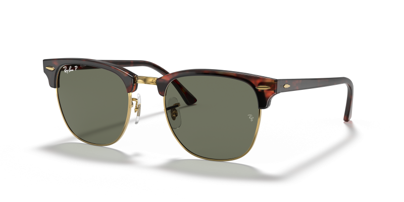 แว่นกันแดด Rayban Clubmaster Low Bridge Fit RB3016F-990/58 Red Havana G-15 Green Polarized Rayban RB3016F 990/58 แว่นกันแดดลายฮาวานาแดง Low Bridge Fit เลนส์ G-15 โพลาไรซ์เขียว ยูนิเซ็กซ์