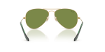 แว่นกันแดด Rayban Aviator RB3025-001/4E Arista Gold Green Rayban RB3025 001/4E ขาแว่นด้านใน