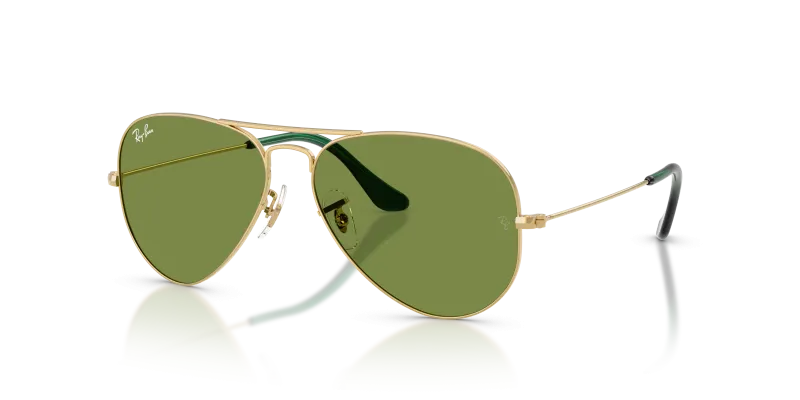 Rayban RB3025 001/4E แว่นกันแดดทองอะริสต้า-เขียว สำหรับทุกเพศ