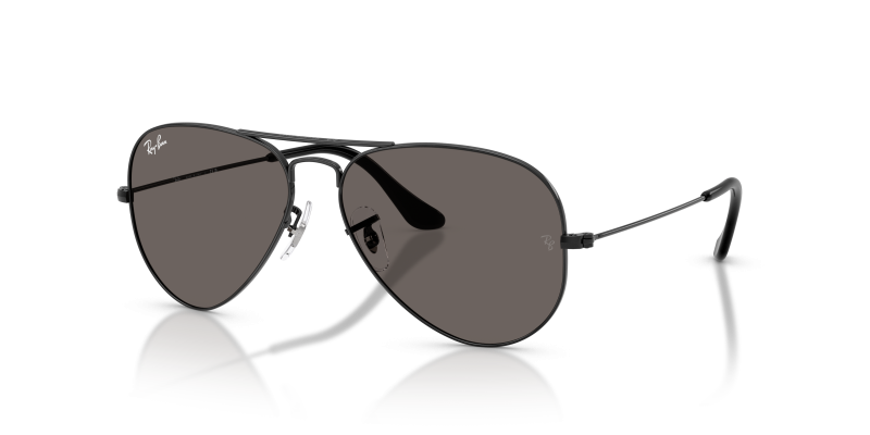 แว่นกันแดด Rayban Aviator RB3025-002/B1 Black Dark Grey แว่นกันแดด Rayban RB3025-002/B1 มุมเฉียง สีดำ สำหรับทุกเพศ