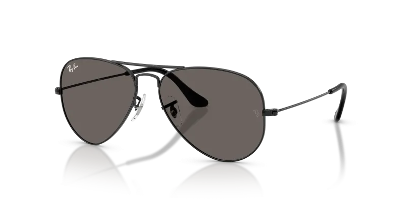 แว่นกันแดด Rayban Aviator RB3025-002/B1 Black Dark Grey แว่นกันแดด Rayban RB3025-002/B1 มุมเฉียง สีดำ สำหรับทุกเพศ