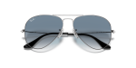 แว่นกันแดด Rayban Aviator RB3025-003/3F Silver Light Blue Gradient Rayban RB3025 003/3F close-up ด้านหน้า