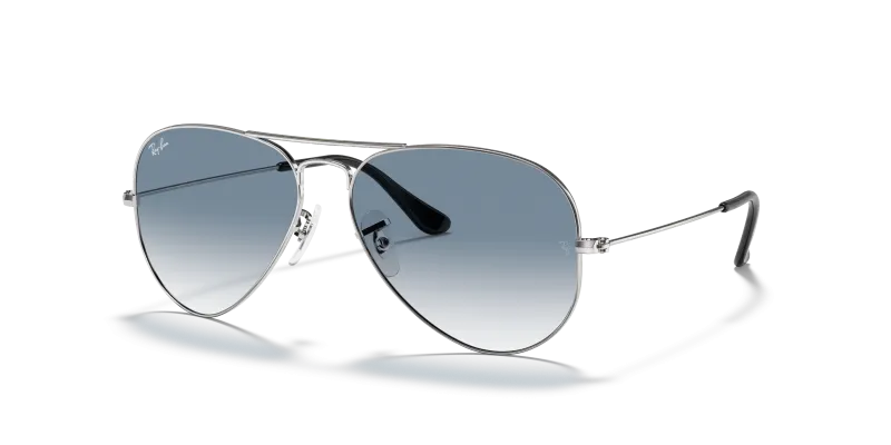 แว่นกันแดด Rayban Aviator RB3025-003/3F Silver Light Blue Gradient Rayban RB3025 003/3F แว่นกันแดดเงิน-ฟ้าไล่ระดับ สำหรับทุกเพศ
