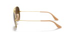 แว่นกันแดด Rayban Aviator RB3025-112/M2 Matte Gold Brown Polarized แว่นกันแดด Rayban RB3025 112/M2 มุมข้าง ทรงนักบินเลนส์โพลาไรซ์