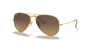 Rayban RB3025 112/M2 แว่นกันแดดทองด้าน-น้ำตาลโพลาไรซ์ สำหรับทุกเพศ