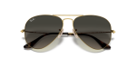 แว่นกันแดด Rayban Aviator RB3025-181/71 Arista Gold Gray Gradient Rayban RB3025 181/71 close-up ด้านหน้า