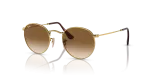 แว่นกันแดด Rayban Round Metal RB3447-001/51 Gold Brown Gradient Rayban RB3447 001/51 แว่นกันแดดทรงกลมสีทอง ทั้งสองเพศ