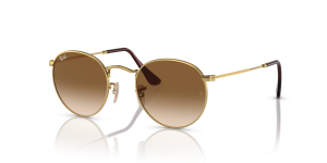 Rayban RB3447 001/51 แว่นกันแดดทรงกลมสีทอง ทั้งสองเพศ