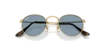แว่นกันแดด Rayban Round Metal RB3447-921956 Arista Blue แว่นกันแดด Rayban RB3447-921956 close-up ด้านหน้า