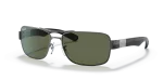 แว่นกันแดด Rayban RB3522-004/9A Gunmetal G-15 Polarized Green Rayban RB3522 004/9A แว่นกันแดดสีกันเมทัล เลนส์เขียว G-15 โพลาไรซ์ ผู้ชาย