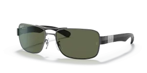Rayban RB3522 004/9A แว่นกันแดดสีกันเมทัล เลนส์เขียว G-15 โพลาไรซ์ ผู้ชาย