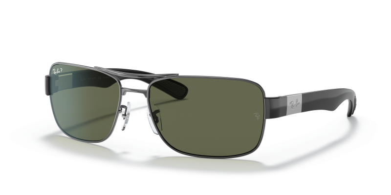 Rayban RB3522 004/9A แว่นกันแดดสีกันเมทัล เลนส์เขียว G-15 โพลาไรซ์ ผู้ชาย