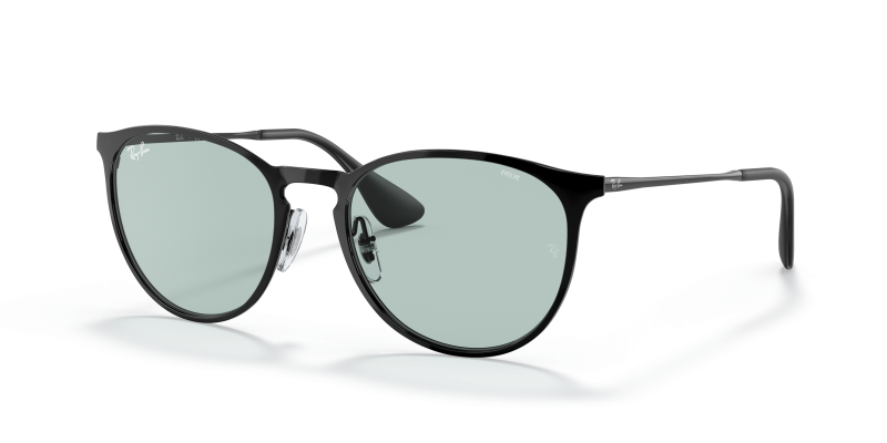 แว่นกันแดด Rayban Erika Metal RB3539-002/Q5 Black Blue Photochromic Green Gradient Rayban RB3539 002/Q5 แว่นกันแดดสีดำ เลนส์ปรับแสงอัตโนมัติน้ำเงินเขียว ผู้หญิง