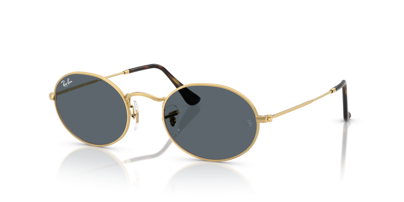 แว่นกันแดด Rayban Oval RB3547N-001/R5 Arista Blue Rayban RB3547N 001/R5 แว่นกันแดดเลนส์แบนสีน้ำเงิน ทั้งสองเพศ