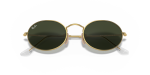 แว่นกันแดด Rayban Oval RB3547-001/31 Arista G-15 Green Rayban RB3547 001/31 close-up ด้านหน้า