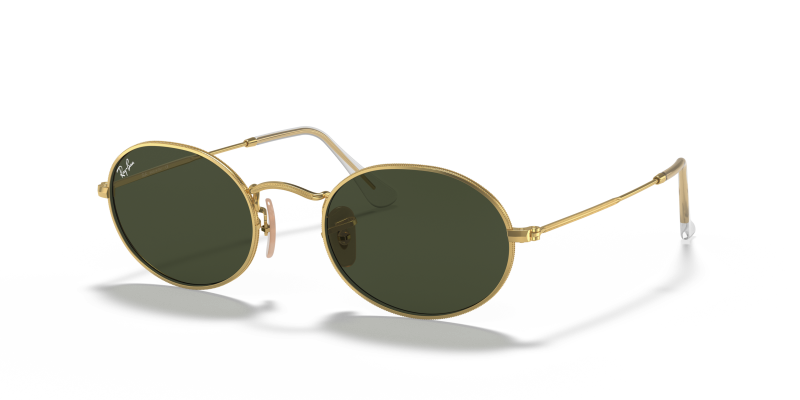 แว่นกันแดด Rayban Oval RB3547-001/31 Arista G-15 Green Rayban RB3547 001/31 แว่นกันแดดสีอะริสต้า เลนส์เขียว G-15 ทั้งสองเพศ