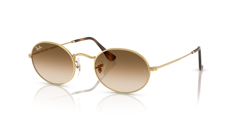 แว่นกันแดด Rayban Oval RB3547-001/51 Arista Clear Gradient Brown Rayban RB3547 001/51 แว่นกันแดดไล่ระดับสีน้ำตาล ทั้งสองเพศ