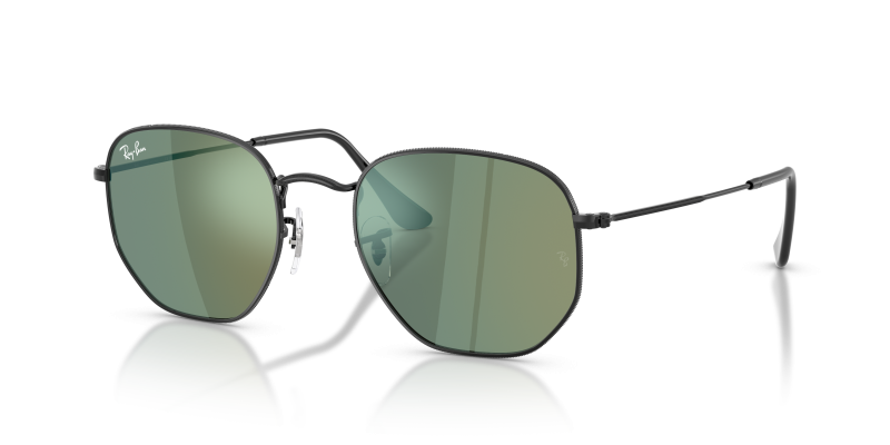 แว่นกันแดด Rayban Hexagonal RB3548N-002/68 Black Green Mirror Rayban RB3548N-002/68 แว่นกันแดดกรอบดำเลนส์เขียวมิเรอร์ ทุกเพศ