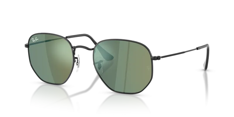 แว่นกันแดด Rayban Hexagonal RB3548N-002/68 Black Green Mirror Rayban RB3548N-002/68 แว่นกันแดดกรอบดำเลนส์เขียวมิเรอร์ ทุกเพศ