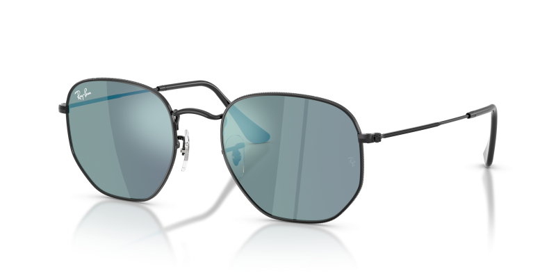 แว่นกันแดด Rayban Hexagonal RB3548N-002/8O Black Blue Mirror Rayban Hexagonal RB3548N-002/8O แว่นกันแดดกรอบเหล็กดำเลนส์ปรอทน้ำเงิน ทั้งชายและหญิง