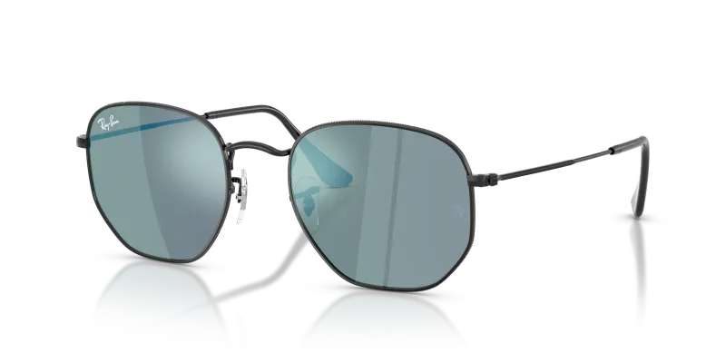 แว่นกันแดด Rayban Hexagonal RB3548N-002/8O Black Blue Mirror Rayban Hexagonal RB3548N-002/8O แว่นกันแดดกรอบเหล็กดำเลนส์ปรอทน้ำเงิน ทั้งชายและหญิง
