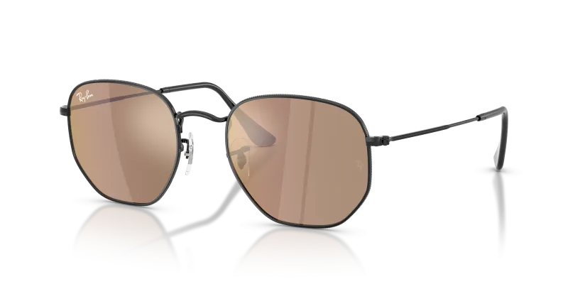 แว่นกันแดด Rayban Hexagonal RB3548N-002/93 Black Brown Mirror Rayban Hexagonal RB3548N 002/93 แว่นกันแดดกรอบเหล็กดำเลนส์ปรอทน้ำตาล ทั้งชายและหญิง