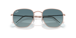 แว่นกันแดด Rayban Hexagonal RB3548N-90353M Copper Blue Gradient แว่นกันแดด Rayban RB3548N-90353M close-up ด้านหน้า