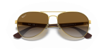 แว่นกันแดด Rayban RB3549-001/T5 Arista Brown Polarized Rayban RB3549-001/T5 close-up ด้านหน้า