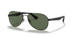 แว่นกันแดด Rayban RB3549-006/71 Matte Black Dark Green Rayban RB3549-006/71 แว่นกันแดดทรงนักบินกรอบดำด้านเลนส์เขียวเข้ม ทุกเพศ