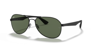 Rayban RB3549-006/71 แว่นกันแดดทรงนักบินกรอบดำด้านเลนส์เขียวเข้ม ทุกเพศ