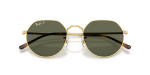 แว่นกันแดด Rayban Jack RB3565-001/58 Arista Polarized Green แว่นกันแดด Rayban RB3565-001/58 close-up ด้านหน้า