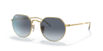 แว่นกันแดด Rayban Jack RB3565-001/86 Arista Blue Gradient Grey Rayban RB3565 001/86 แว่นกันแดดสีอะริสต้าทอง ทรง Jack ยูนิเซ็กซ์