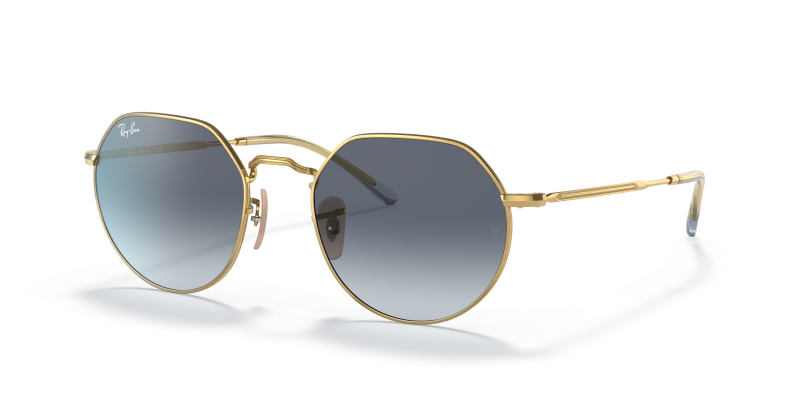 แว่นกันแดด Rayban Jack RB3565-001/86 Arista Blue Gradient Grey Rayban RB3565 001/86 แว่นกันแดดสีอะริสต้าทอง ทรง Jack ยูนิเซ็กซ์