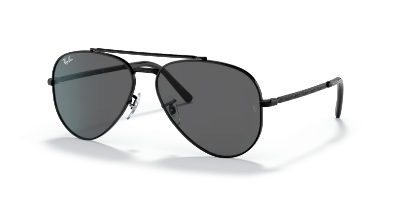 แว่นกันแดด Rayban New Aviator RB3625-002/B1 Black Dark Grey Rayban RB3625 002/B1 แว่นกันแดดทรงนักบินสีดำ ทั้งสองเพศ