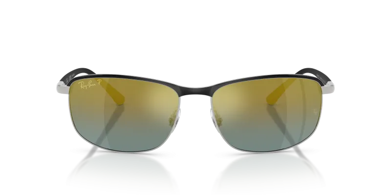 แว่นกันแดด Rayban Chromance RB3671CH-9144J0 Black on Silver Gradient Gold Rayban RB3671CH-9144J0 9144J0 ด้านหน้า