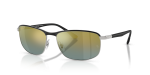 แว่นกันแดด Rayban Chromance RB3671CH-9144J0 Black on Silver Gradient Gold Rayban RB3671CH-9144J0 9144J0 มุมเอียง 3/4
