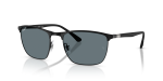 แว่นกันแดด Rayban RB3686-186/3R Matte Black On Black Dark Blue Polarized Rayban RB3686 186/3R แว่นกันแดดกรอบเหล็กดำด้านเลนส์โพลาไรซ์สีน้ำเงินเข้ม สำหรับทุกเพศ