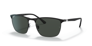 Rayban RB3686-186/K8 แว่นกันแดดสีดำด้าน เลนส์เทาเข้มโพลาไรซ์+ ทรงสี่เหลี่ยมจัตุรัส ทุกเพศ