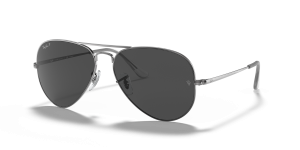 Rayban Aviator Metal II RB3689-004/48 004/48 แว่นกันแดดกันเมทัลเลนส์โพลาไรซ์ดำ สำหรับทุกเพศ