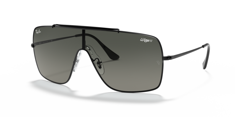 Rayban Wings II RB3697-002/11 002/11 แว่นกันแดดกรอบดำเลนส์ไล่ระดับเทา สำหรับผู้ชาย