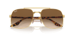 แว่นกันแดด Rayban RB3699-001/51 Arista Gradient Brown Rayban RB3699 001/51 close-up ด้านหน้า