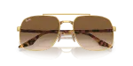แว่นกันแดด Rayban RB3699-001/51 Arista Gradient Brown Rayban RB3699 001/51 close-up ด้านหน้า