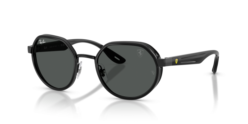 แว่นกันแดด Rayban RB3703M-F11787 มุมเฉียง สีดำ สำหรับทุกเพศ