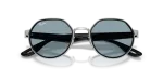 แว่นกันแดด Rayban Scuderia Ferrari RB3703M-F12272 Silver Azure แว่นกันแดด Rayban RB3703M-F12272 close-up ด้านหน้า